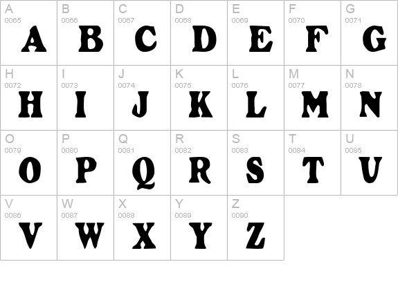 GrantCondensed uppercase A-Z preview