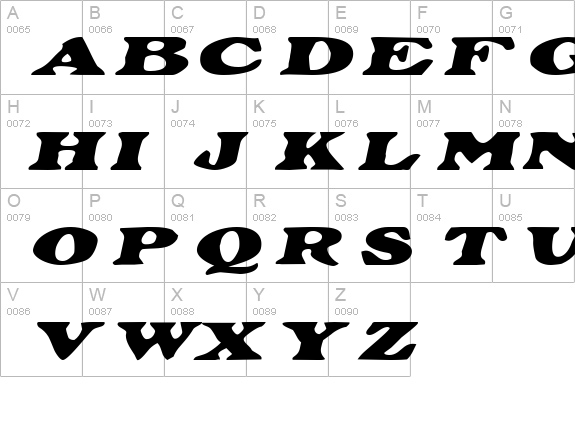 GrantExtended Oblique uppercase A-Z preview