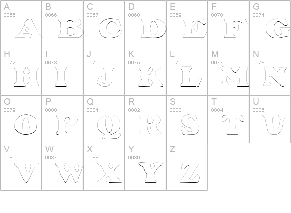 GrantOutline uppercase A-Z preview