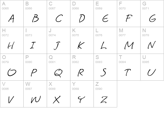 GrapeNutsROB uppercase A-Z preview