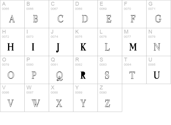 GraphicHC uppercase A-Z preview