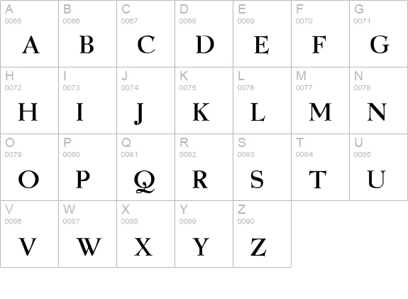 GraphicLight uppercase A-Z preview