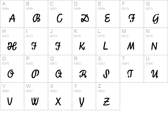 GraphisEF-Regular uppercase A-Z preview