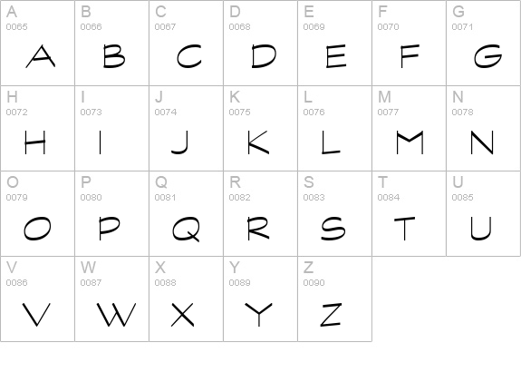 Graphite Light ATT uppercase A-Z preview