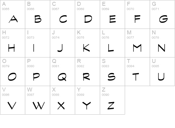 Graphite MM uppercase A-Z preview