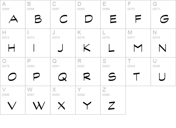 Graphite Std uppercase A-Z preview