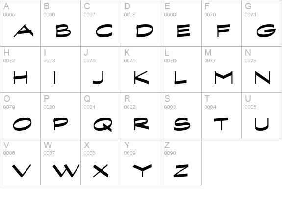 Graphite Std Bold Wide uppercase A-Z preview