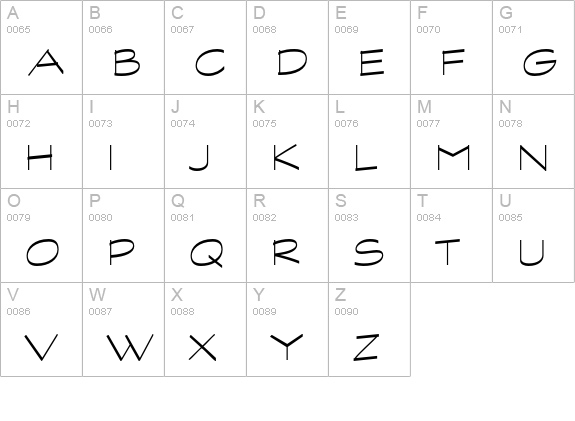 Graphite Std Light Wide uppercase A-Z preview