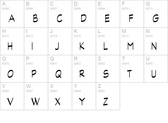 Graphite Std Narrow uppercase A-Z preview