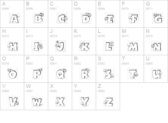 Grazing On Grass uppercase A-Z preview