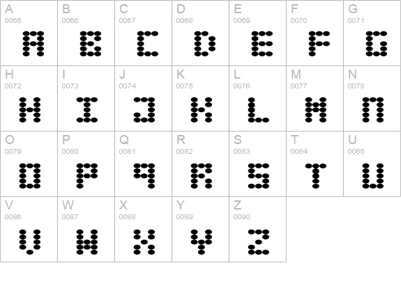 Greaseballs uppercase A-Z preview