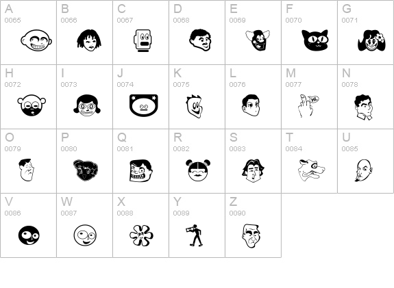 Great Head uppercase A-Z preview