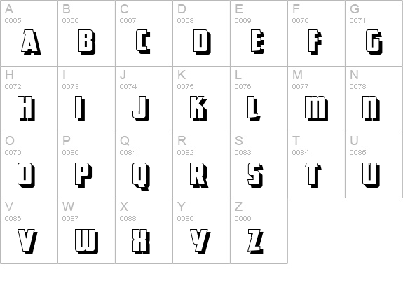 Great Lakes Shadow NF uppercase A-Z preview