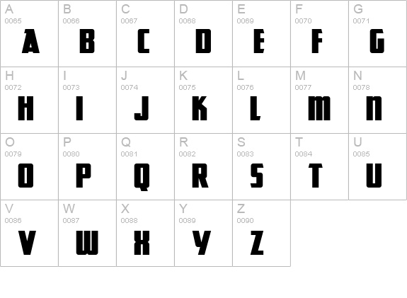 GreatLakesNF uppercase A-Z preview