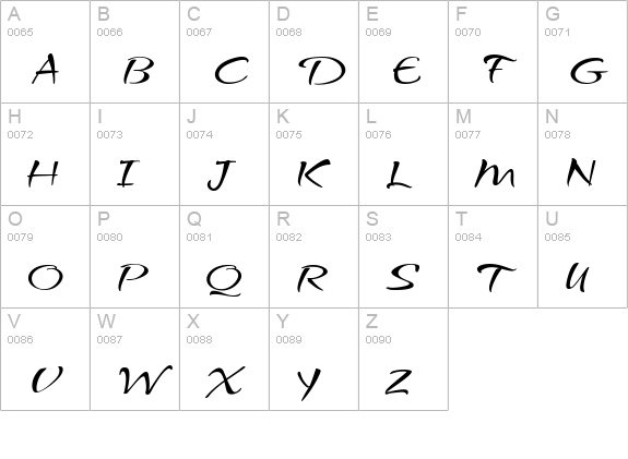 GrechenFuemenROB uppercase A-Z preview
