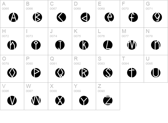 Greco-In uppercase A-Z preview