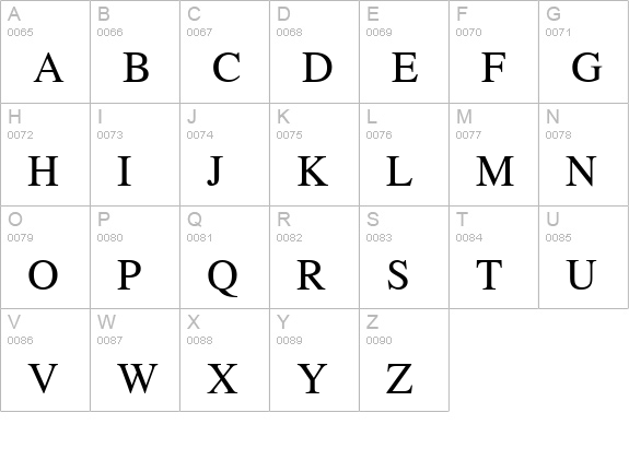 Greco SSi Roman uppercase A-Z preview