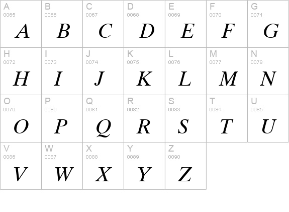 Greco Ten OldStyle SSi Normal uppercase A-Z preview