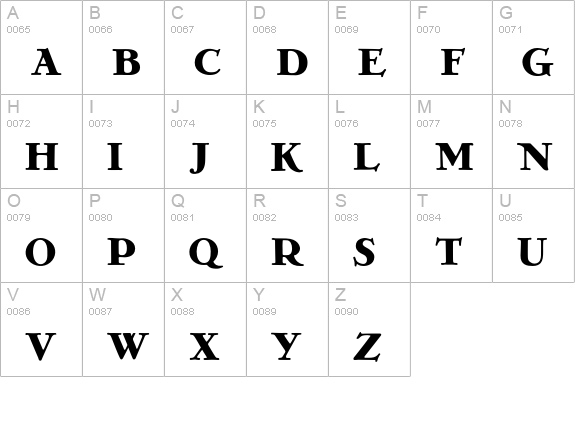 GrecoDeco-Solid uppercase A-Z preview