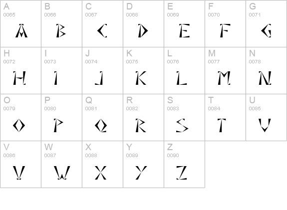 Grecques Tryout uppercase A-Z preview
