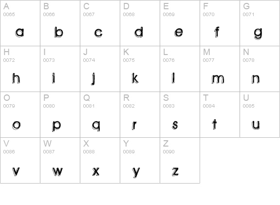 green piloww uppercase A-Z preview