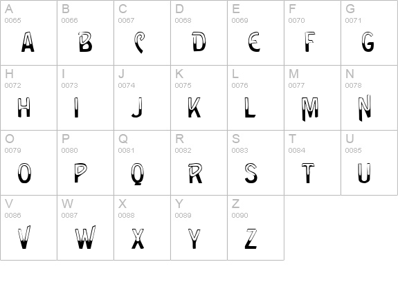 Green Regular uppercase A-Z preview