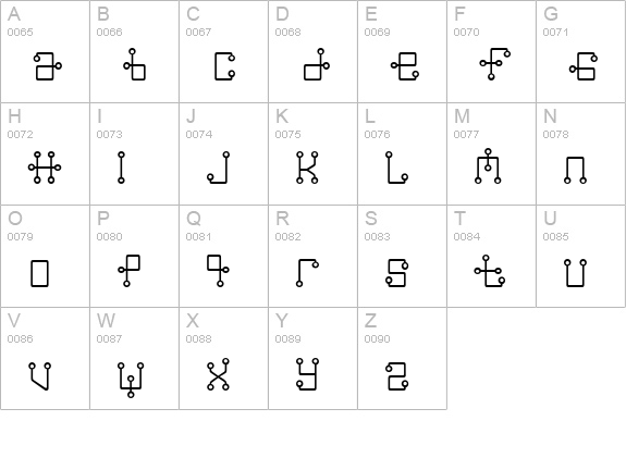Greenwich Mean Time uppercase A-Z preview