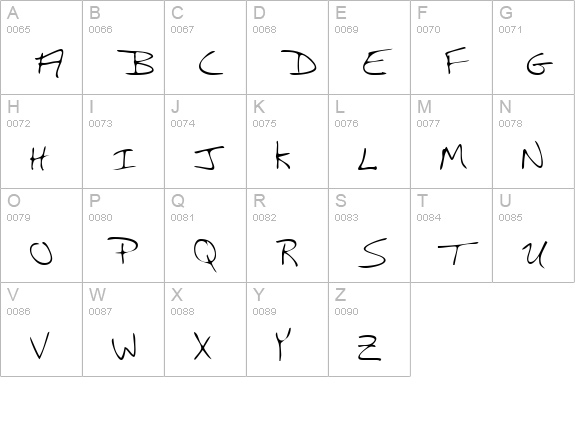 GreersHand Regular uppercase A-Z preview
