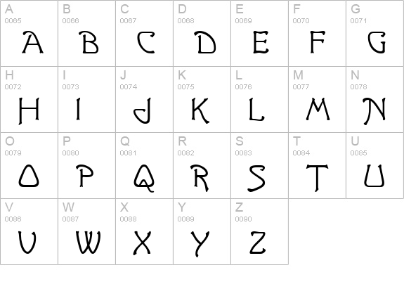 Greeting Monotone uppercase A-Z preview