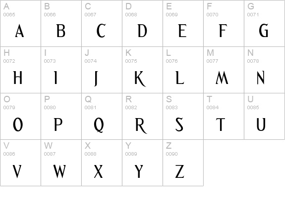 Greetings uppercase A-Z preview