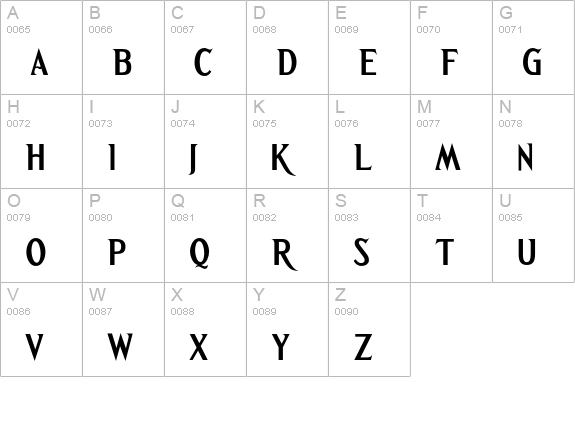 Greetings Bold uppercase A-Z preview