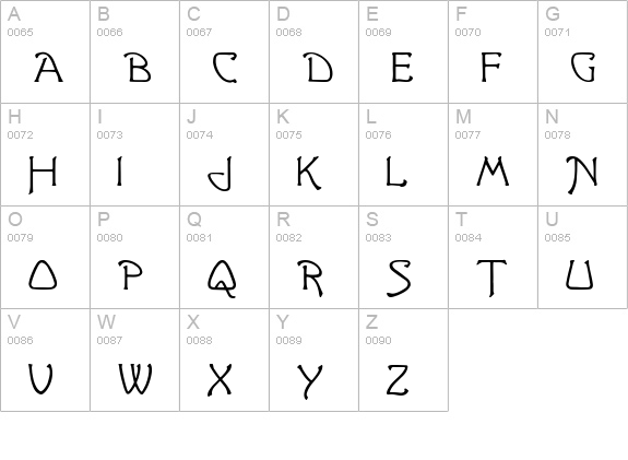 Greetings MF uppercase A-Z preview