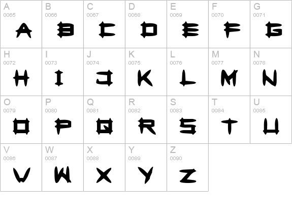 Greghor II uppercase A-Z preview