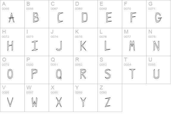 Gregorian__KK uppercase A-Z preview