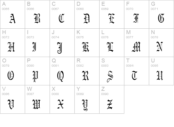 Gregory Thin Normal uppercase A-Z preview