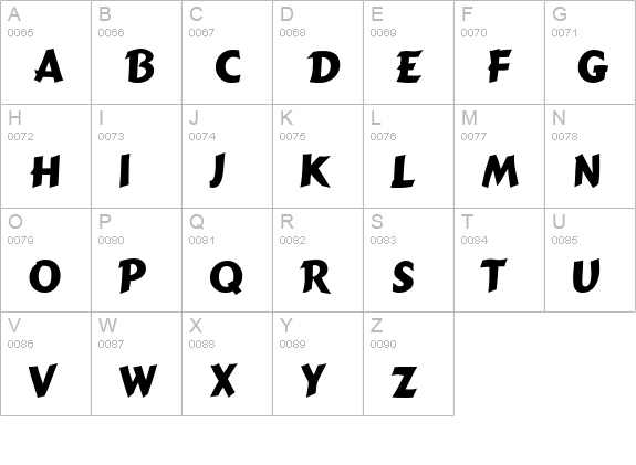GremlinCaps Bold uppercase A-Z preview