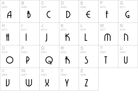 Grenadier uppercase A-Z preview