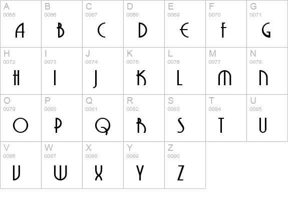 Grenadier NF uppercase A-Z preview