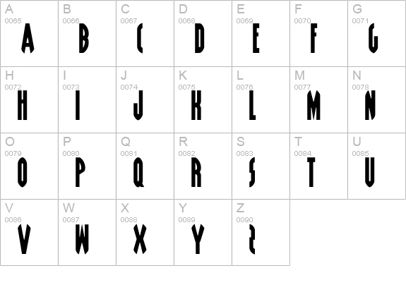 Grendel's Mother uppercase A-Z preview