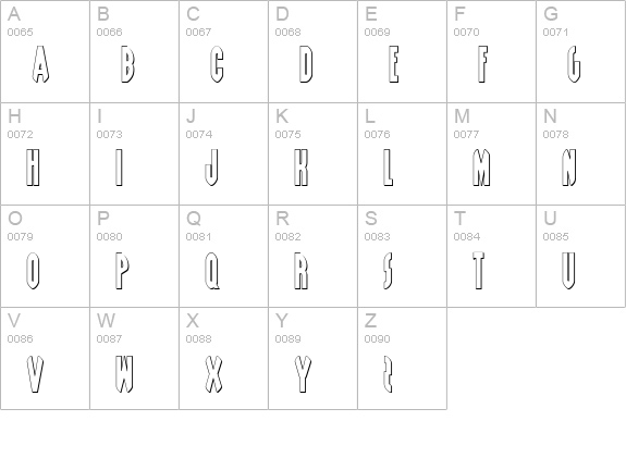 Grendel's Mother Shadow uppercase A-Z preview