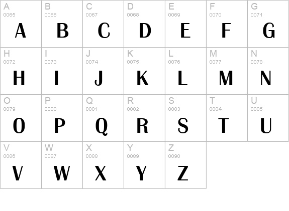 GrenobleSerial-Medium-Regular uppercase A-Z preview