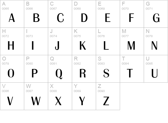 GrenobleSerial-Regular uppercase A-Z preview