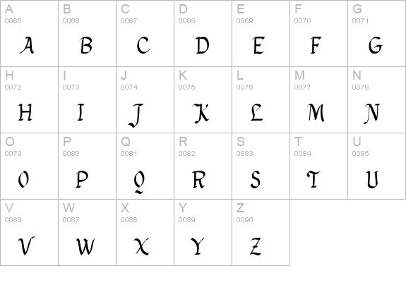 GretchenHello Bold uppercase A-Z preview