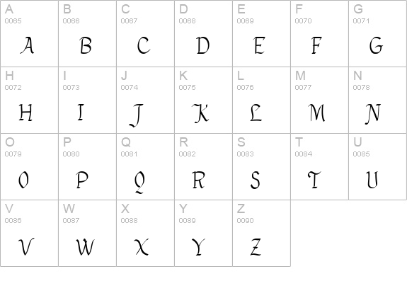 GretchenHello Plain uppercase A-Z preview