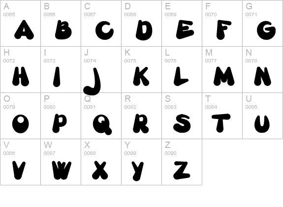 Gretoon uppercase A-Z preview