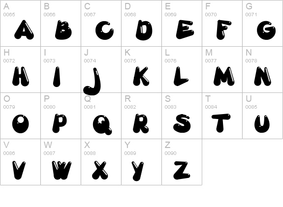 Gretoon Highlight uppercase A-Z preview