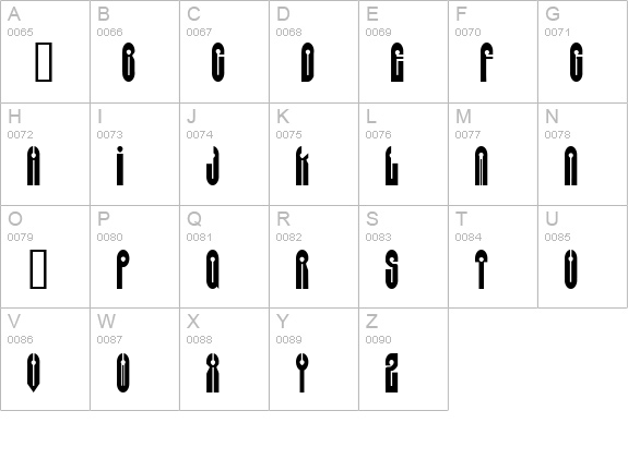 Grey(Alien)SW uppercase A-Z preview