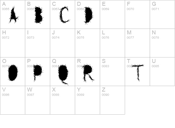 Grey World Demo uppercase A-Z preview