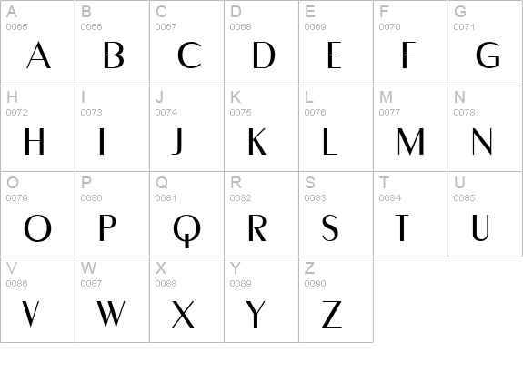 Greyhound-Regular uppercase A-Z preview