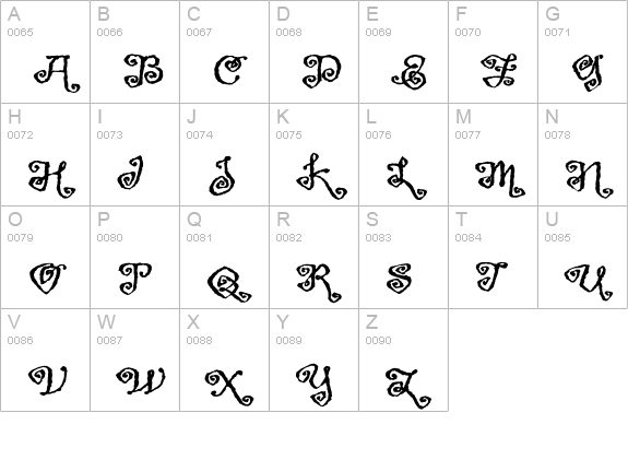 GreymantleExtras uppercase A-Z preview